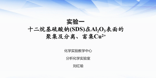 十二烷基硫酸钠(SDS) 在 Al2O3 表面的聚集及分离、富集 Cu2+